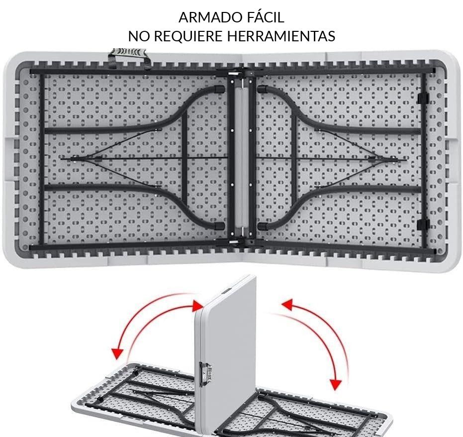Armado fácil – sin herramientas, se despliega y se traba en segundos